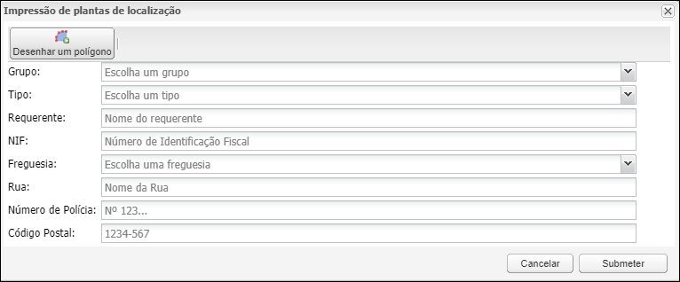 Impressão Plantas Localização
