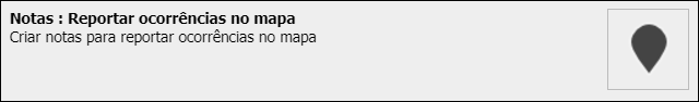 Notas: Reportar ocorrências no mapa