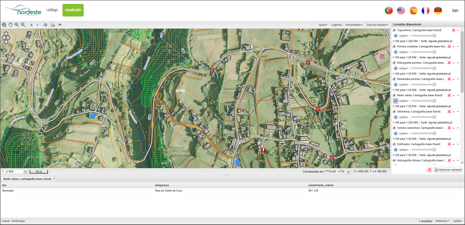 Atributos Entidade Selecionada